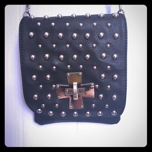 Black Studded Crossbody Bag