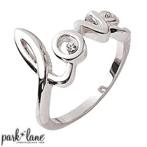 Love Ring silver with cz stone