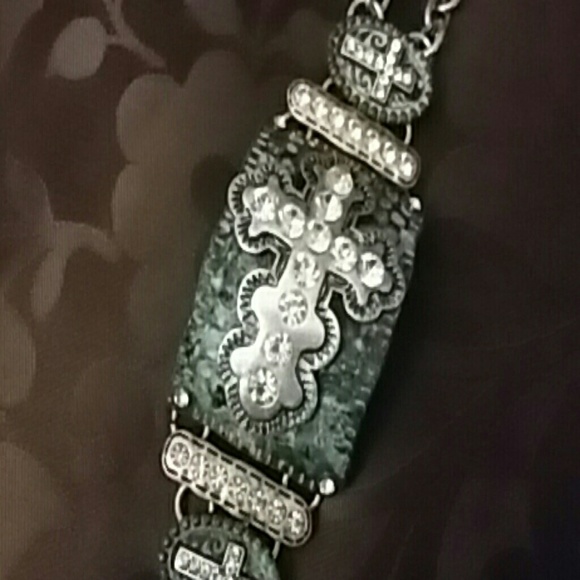 Cross Patina Bracelet - Picture 2 of 4