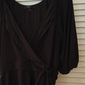 EXPRESS black low cut shirt