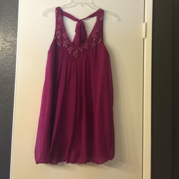 Fushia beaded dress