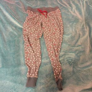 Never worn, gray polka dot pajama pants