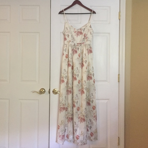 Silk Floral Maxi Dress - Picture 1 of 3