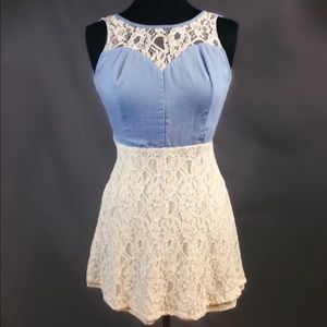 🎃🎃🎃Denim/Lace Flying Tomato Dress