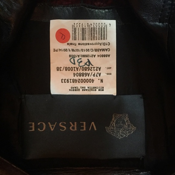 Auth Versace Blk Leather Belted Trench Coat 38 XS - Picture 4 of 4