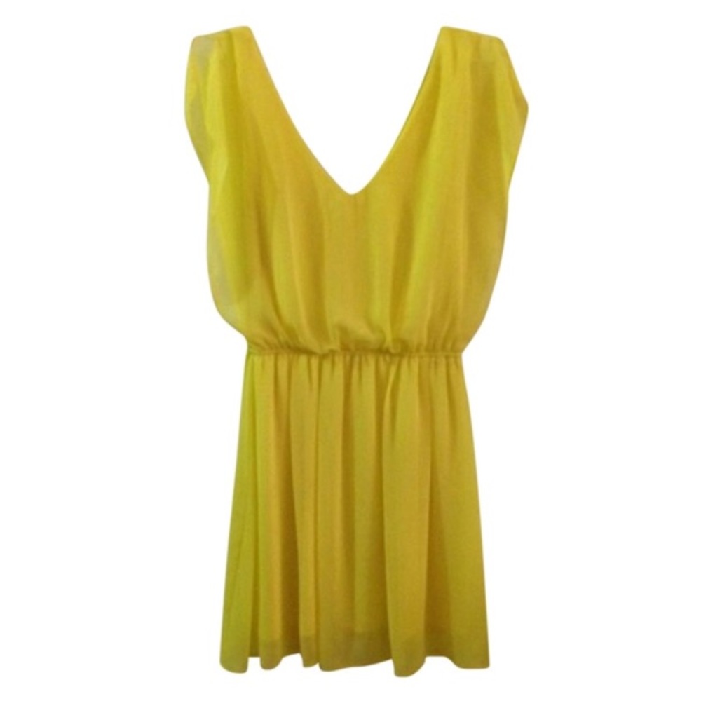 Stunning Yellow 213 Silk Dress