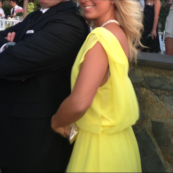 Stunning Yellow 213 Silk Dress - Picture 2 of 7