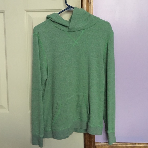 Green, long sleeved hoodie