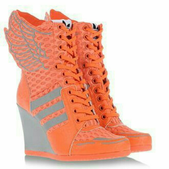 Adidas "Jeremy Scott " Hi Top Wedges