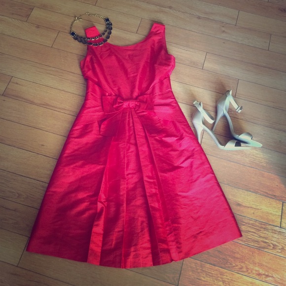 Kate Spade Red Silk Party Dress