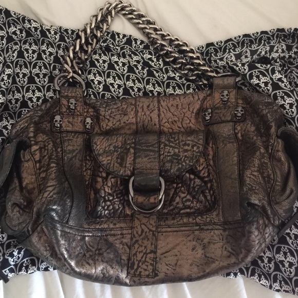Luxurious metallic bronze Thomas Wylde handbag