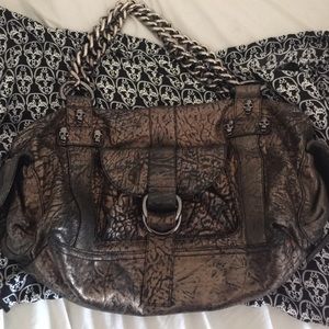 Luxurious metallic bronze Thomas Wylde handbag