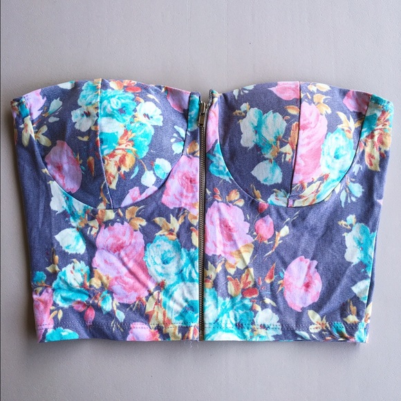 Beautiful Floral bustier style tube top🌺 - Picture 1 of 2