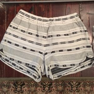 Striped cotton shorts