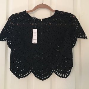 Black crop top