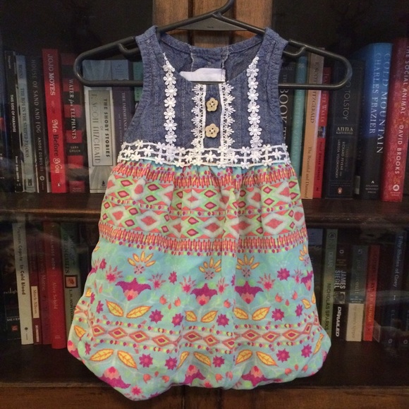 Infant Tribal Print Chambray Dress