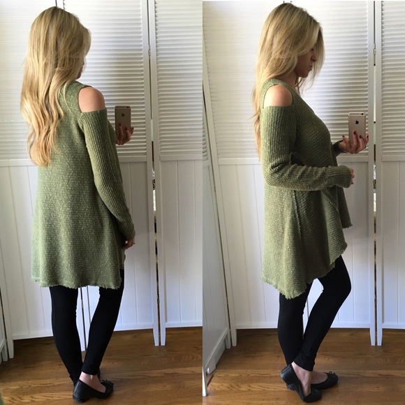 Sold• Rosemary Cold Shoulder Knit - Picture 3 of 4