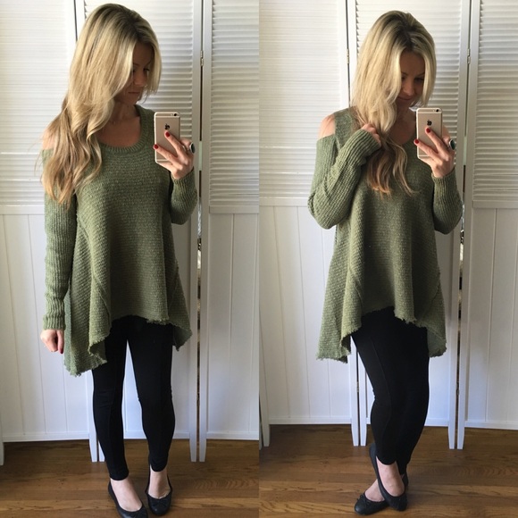 Sold• Rosemary Cold Shoulder Knit - Picture 4 of 4