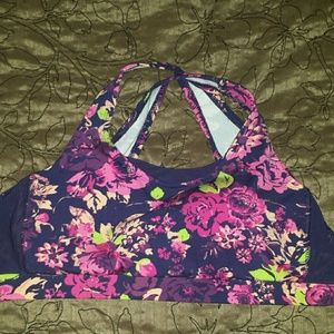 Flower Print sports bra