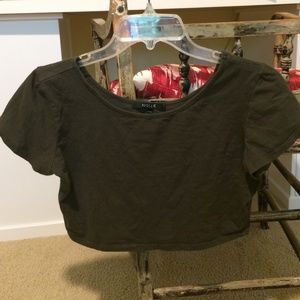 Army Green Crop Top