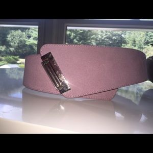 Bebe pink adjustable statement belt