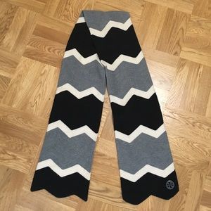Tory Burch Black and Grey Winter Scarf