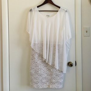 Cream and Beige Lace Dress