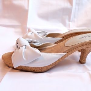 Candie's White Platform Slide Heel