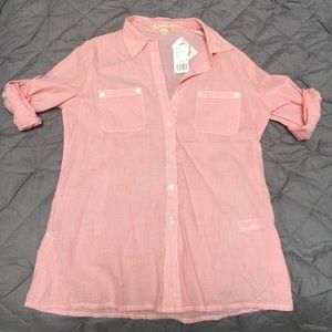 WEEKEND SALE!! Pink Pinstripe Button Up