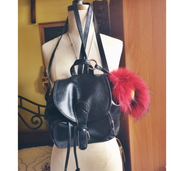 Mini black backpack