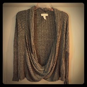 Gray Cowl Neck Sweater