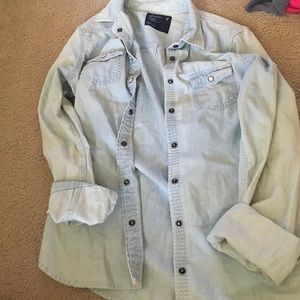 Denim button down