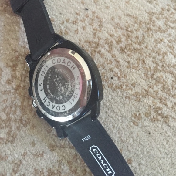 Coach boyfriend black & white silicone watch - Picture 3 of 4