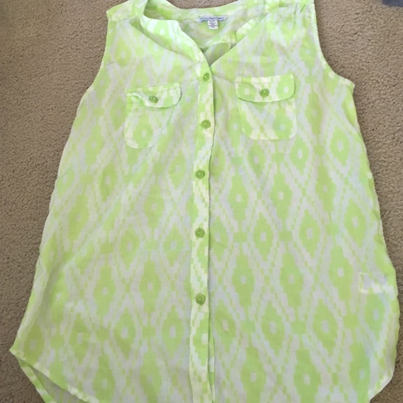 AEO button down tannn