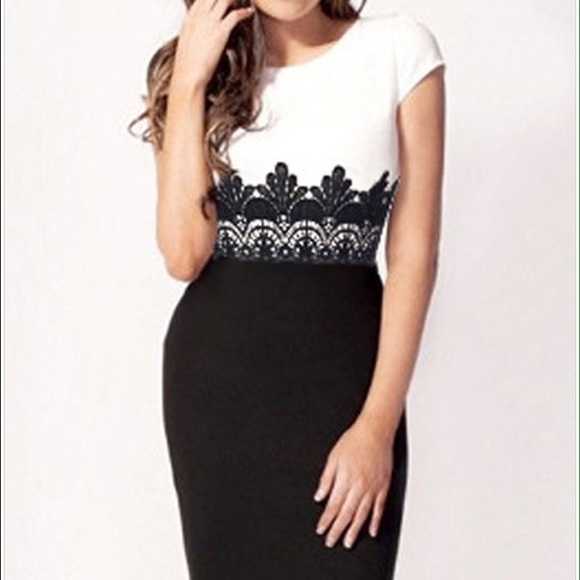 Black & White Bodycon Dress