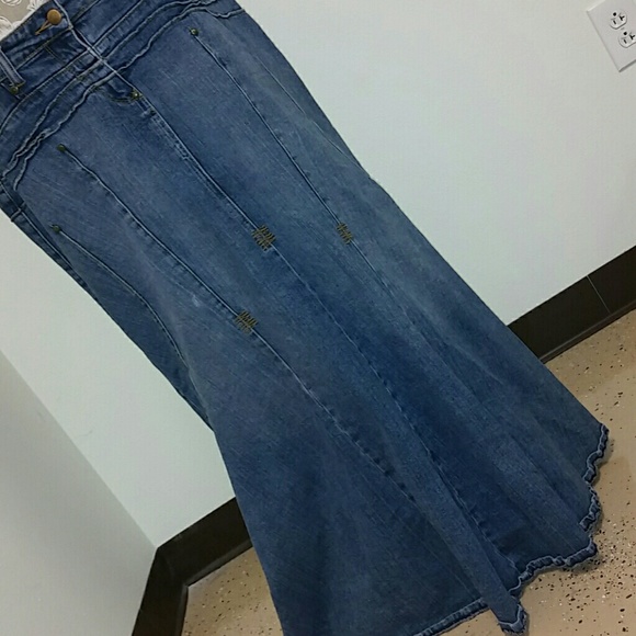 bisou bisou denim mermaid skirt