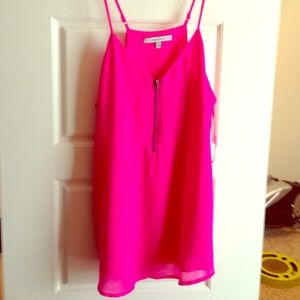 Hot Pink Zipper Top