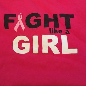 Breast cancer awareness shirt.