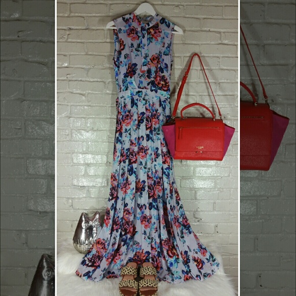 MARY KATRANTZOU Violet floral sleeveless dress - Picture 6 of 6