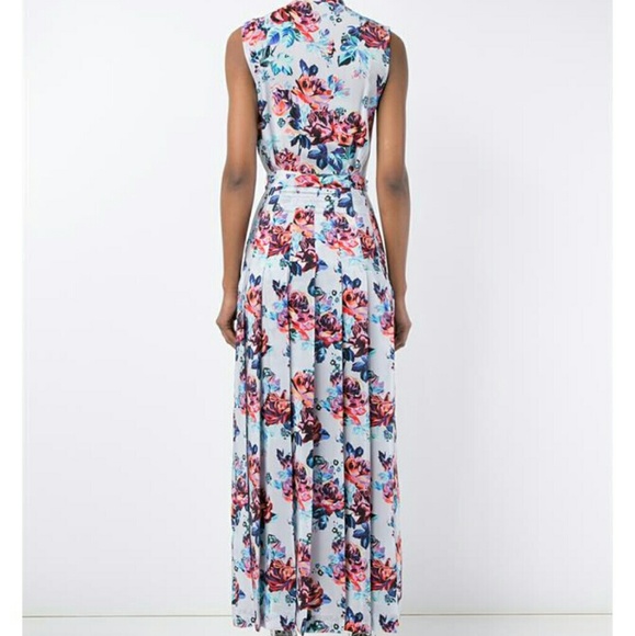 MARY KATRANTZOU Violet floral sleeveless dress - Picture 5 of 6