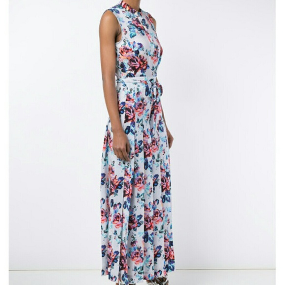 MARY KATRANTZOU Violet floral sleeveless dress - Picture 4 of 6