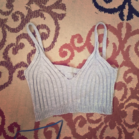 Knit bralette crop top