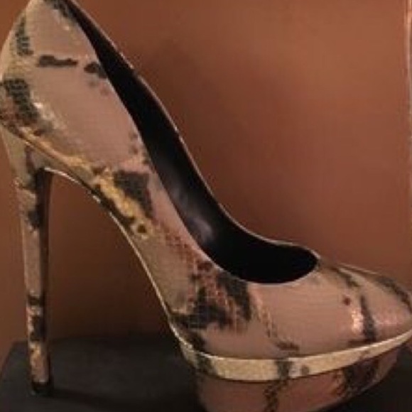 SOLD Brian Atwood Python Platform Pumps