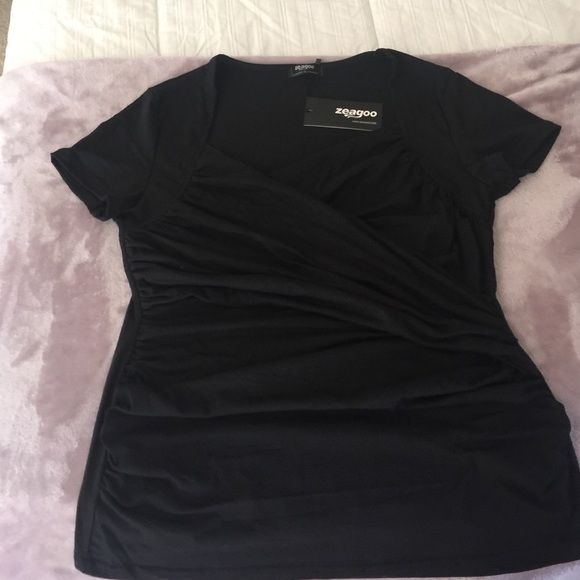Black shrug Cotten poly spandex top