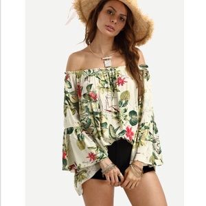 Off the shoulder floral top