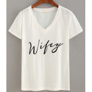 Wifey V neck
