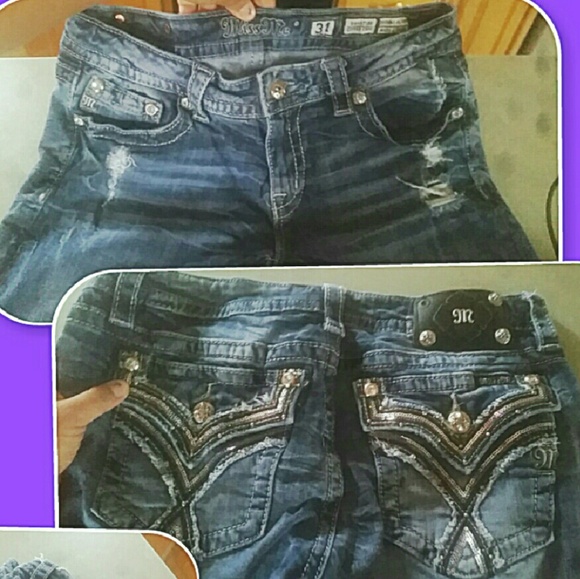 Sz 31 miss me, cuffed capris