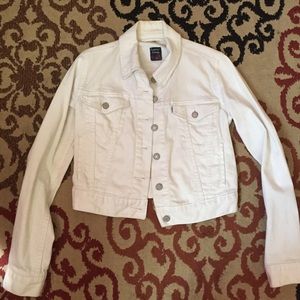 Levis white denim jacket