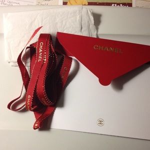 Authentic Chanel card and ribbon
