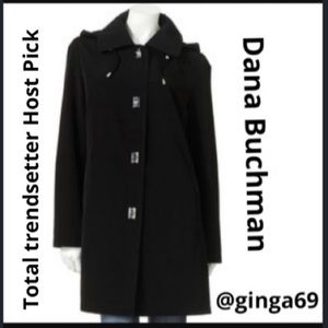 Dana Buchman black hooded walker🌟